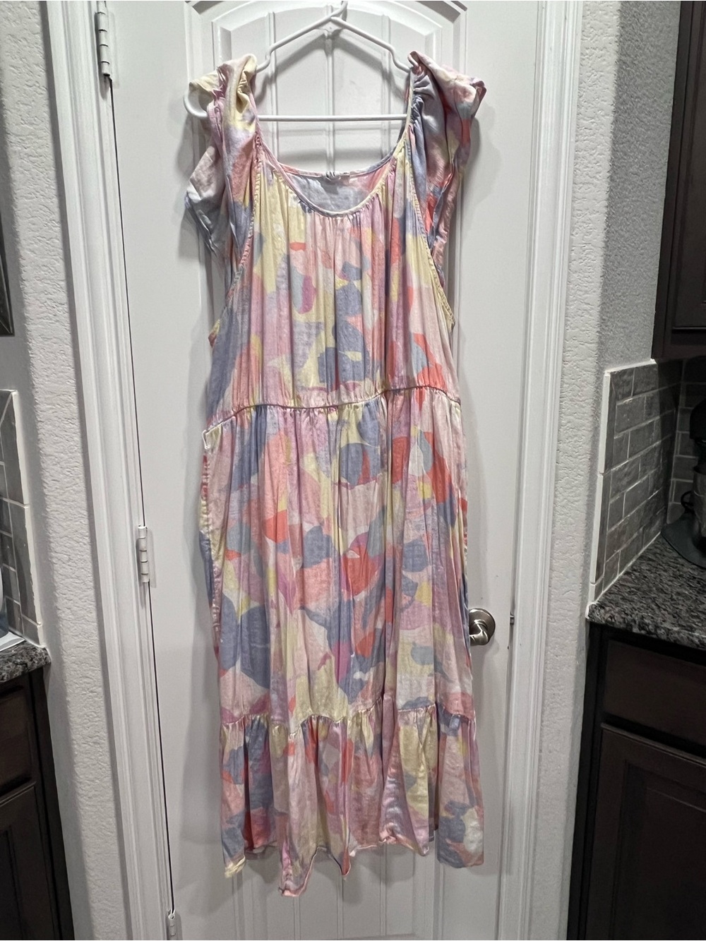 GAP Pastel Multicolor Scoop Neck Maxi